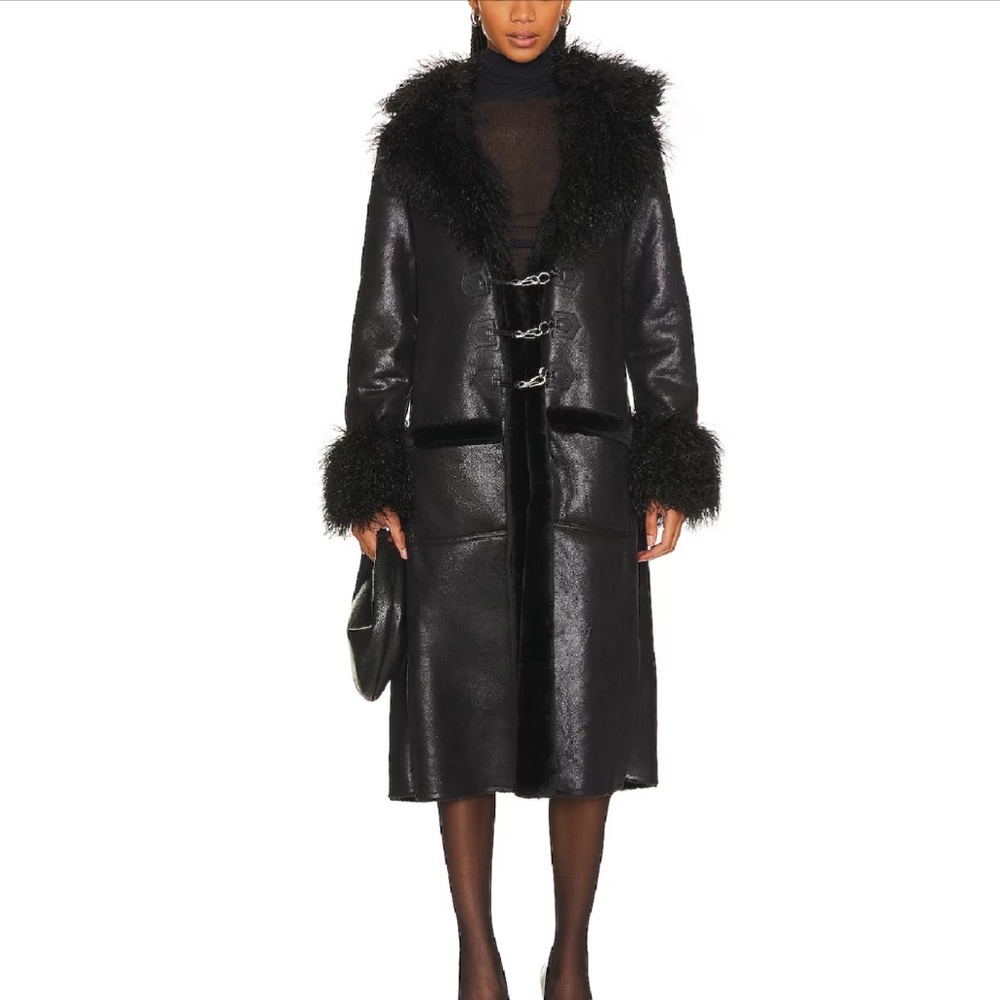 WeWoreWhat - Faux Suede Bonded Trench - Black